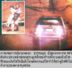 ภาพประกอบ ข่าวสาร ข่าวทั่วไป : ประตูไฟฟ้าปิดขัง พุ่งรถชน ระทึกหนีไฟนรก